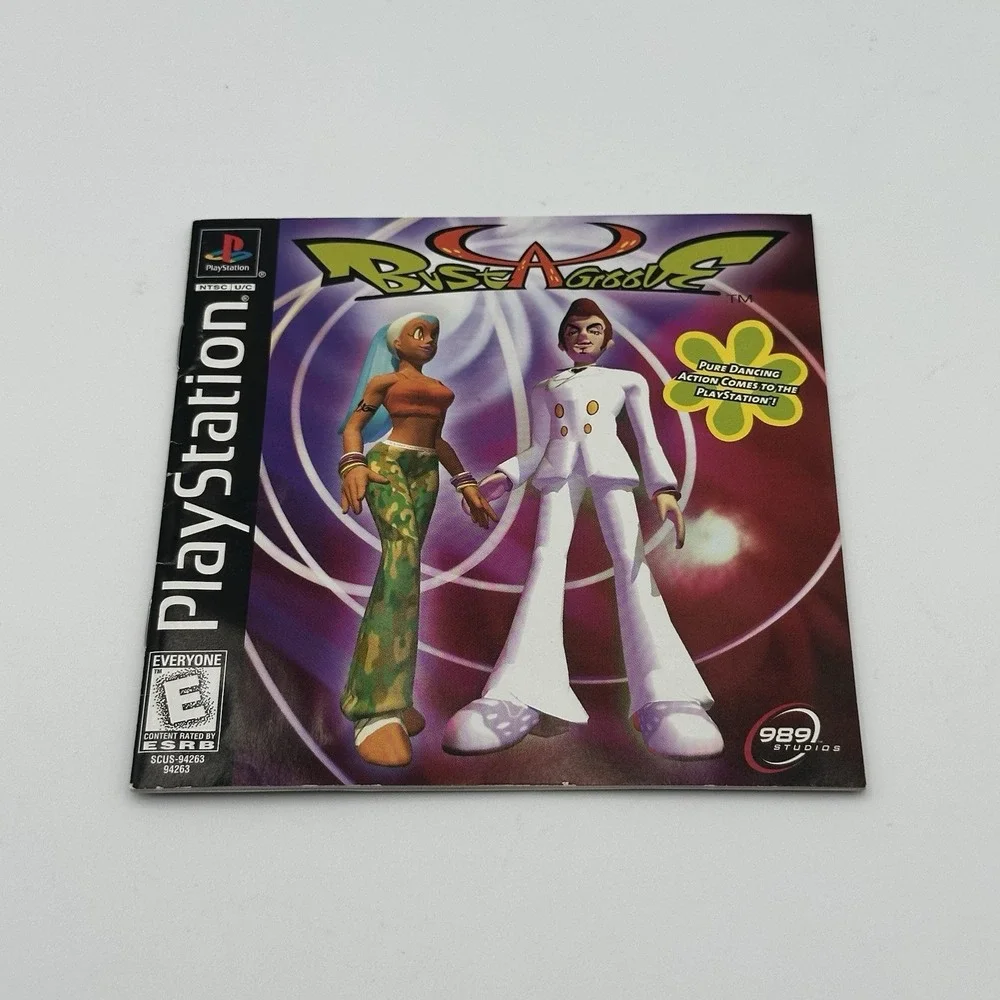 Bust A Groove (Sony PlayStation 1, 1998) PS1 Black Label - Retro Rhythm Game